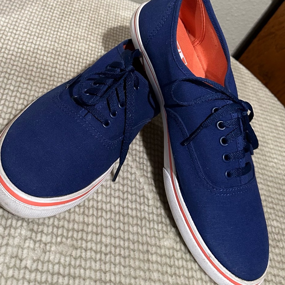 Vans Unisex Navy Blue Canvas Sneakers New Without Box